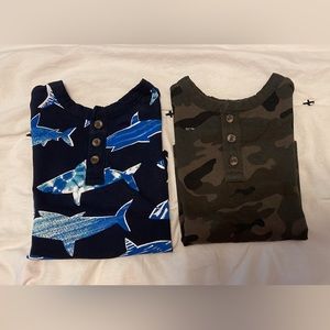 Toddler boys half button shirts